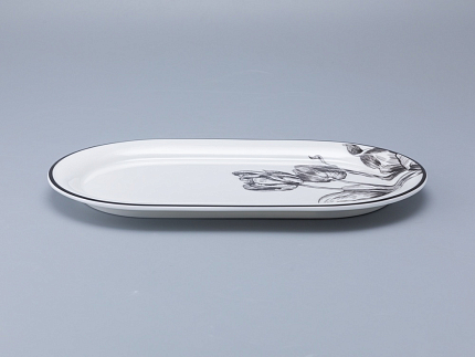 Блюдо овальное 350 мм, в подарочной упаковке, форма Юлиана, рисунок Волшебный сад XIII, арт. 81.34190.00.1