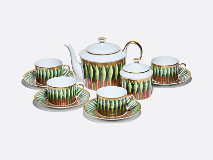 Сервиз чайный на 4  персоны, 10 предметов Ришелье Jardin de Florance арт. 96.13150.00.1