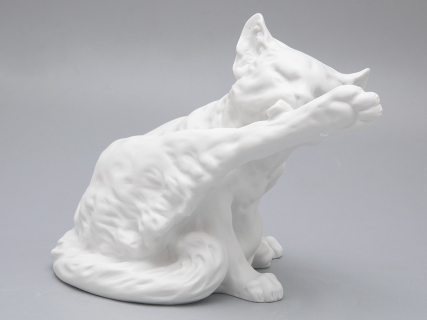 Скульптура форма Кот Белый бисквит, арт 82.47392.00.1, 