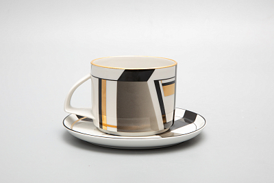 Чашка с блюдцем чайная форма Баланс рисунок Проект 1 арт. 81.28761.00.1