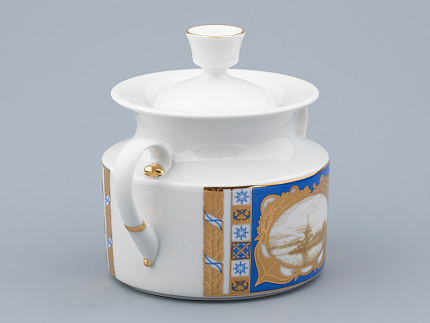 Сервиз чайный на 6 персон 21 предмет, форма Банкетная, рисунок Кронштадт, арт. 81.32240.00.1