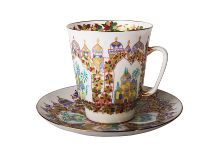 Чашка с блюдцем кофейная 165 мл., форма Майская, рисунок Дворцы Шехерезады  арт. 81.10506.00.1