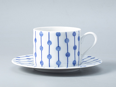 Чашка с блюдцем форма Соло рисунок Реки России. Лена арт. 81.28757.00.1