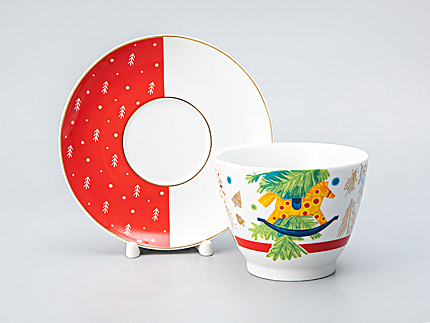 Чашка с блюдцем форма Вега рисунок Принц Щелкунчик, арт. 81.29969.00.1