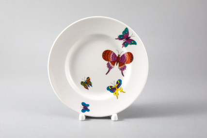 Тарелка мелкая 240 мм форма Плоская рисунок Шафрановые бабочки, арт. 80.39179.00.1, 