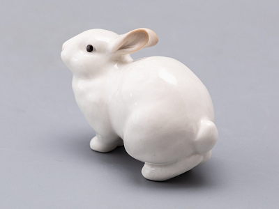 Скульптура Кролик ушастик белый арт. 82.68839.00.1