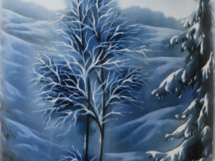 Ваза форма Карелия рисунок Зима арт. 80.88206.00.1, 