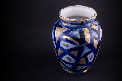 Ваза Синие тени на форме Китайская среднего размера, арт 60.04645.00.1