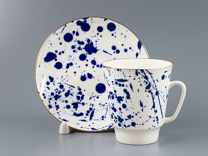 Чашка с блюдцем кофейная 165 мл.,  форма Майская, рисунок Splash арт. 81.27795.00.1