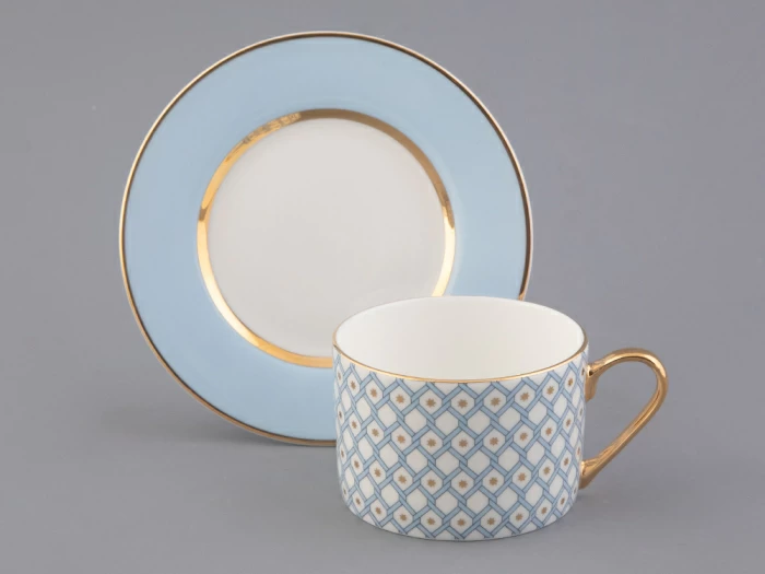 Чашка с блюдцем 250 мл форма Идиллия рисунок Азур 1 арт. 81.26828.00.1, 