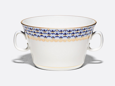 Чашка с блюдцем для бульона Молодежная Кобальтовая сетка арт. 81.13919.00.1