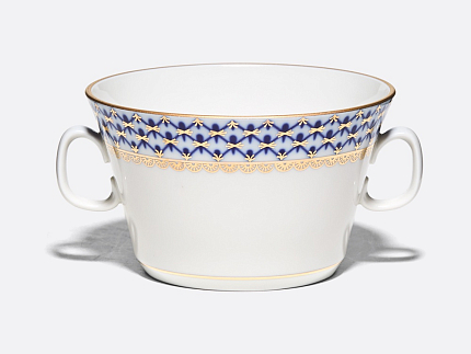 Чашка с блюдцем для бульона Молодежная Кобальтовая сетка арт. 81.13919.00.1