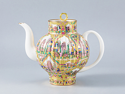 Чайник, форма Волна, рисунок Весенние пейзажи, арт 80.00427.00.1