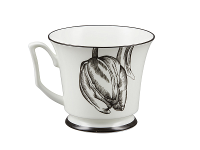 Подарочный набор чашка с блюдцем, форма Юлия рисунок Сысоев Волшебный сад I арт. 81.30912.00.1