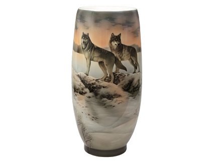 Ваза форма Карелия рисунок Волки 1 арт. 80.89415.00.1