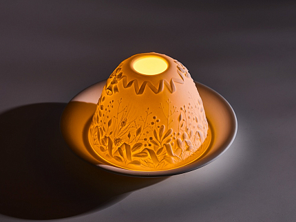 Подсвечник Литофания Рождественский венок LED светильник, арт. 81.10259.00.1