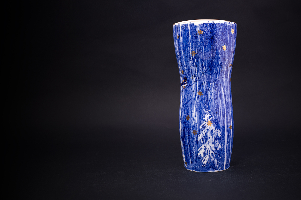 Ваза Зимний лес, форма Ева, арт 45.09082.00.1, 