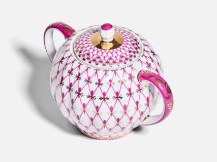 Сахарница форма Тюльпан рисунок Сетка-Блюз арт. 80.86208.00.1, 