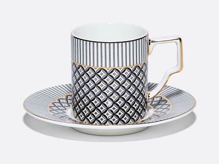 Чашка с блюдцем кофейная 150 мл, форма Элегия, рисунок Elegant, арт. 81.34914.00.1