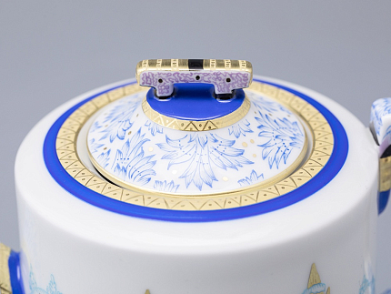 Чайник заварочный, форма Гербовая, рисунок Зимние забавы арт. 80.07795.00.1