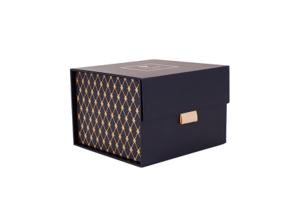 Подарочная упаковка квадратная малая синяя 130х130х94 (на магнитах) арт. 14.70351.01, 