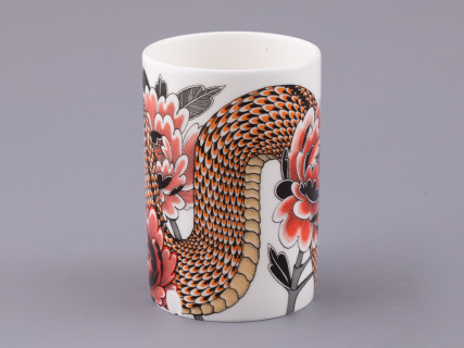 Бокал с блюдцем и крышкой в подарочной упаковке, форма top, рисунок Tattoo SERPENTA (Татуировка Змея) (Татуировка Змея), арт. 81.32804.00.1, 