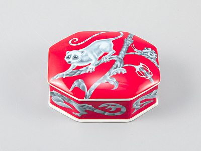 Туалетная коробочка Лямурия красный  арт. 80.37610.00.1