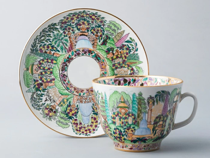 Чашка с блюдцем, форма Подарочная, рисунок Весенний Парк, арт 81.14820.00.1, 