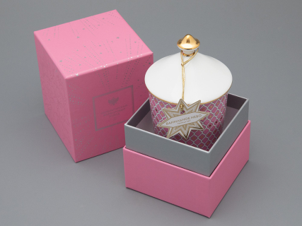 Подарочный набор Свеча ароматическая Идиллия Астра 2 аромат Ванильное небо, арт 81.33303.00.1, 