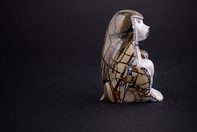 Скульптура Павиан с детенышем, рисунок Счастья в Новом году, арт 40.00979.00.1