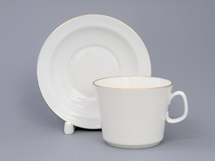 Чашка с блюдцем чайная форма Молодежная, рисунок Золотая Лента, арт 81.16425.00.1, 