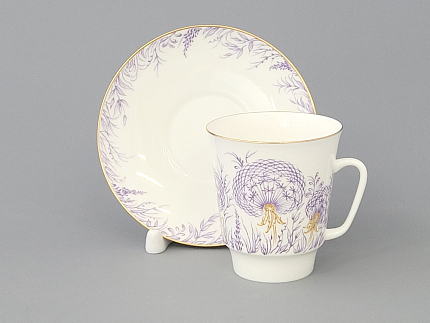 Чашка с блюдцем кофейная 165 мл.,  форма Майская,  рисунок Одуванчики арт. 81.10783.00.1