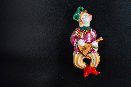Игрушка (подвеска) Скоморох с балалайкой, арт 60.14829.00.5