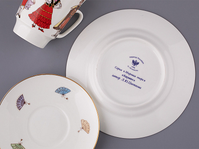 Трехпредметный комплект 165 мл форма Майская рисунок Опера Кармен, арт. 81.33177.00.1