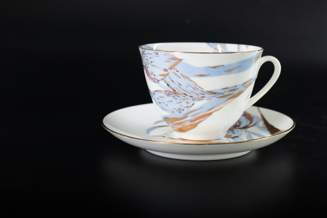 Чашка с блюдцем Любимые Цветы Модерна, на форме Весенняя, арт 61.21000.00.1, 