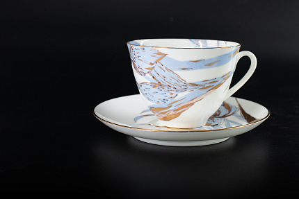 Чашка с блюдцем Любимые Цветы Модерна, на форме Весенняя, арт 61.21000.00.1