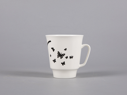 Чашка с блюдцем кофейная 165 мл., форма Майская, рисунок Мотыльки арт. 81.30661.00.1