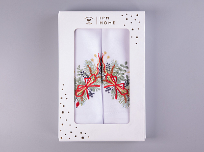 Подарочный набор салфеток 45х45 с вышивкой Календа (2 шт) арт. 41.00303.01