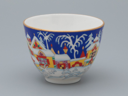 Чашка с блюдцем чайная 250 мл форма Весенняя рисунок Зимняя сказка арт. 81.10473.00.1, 