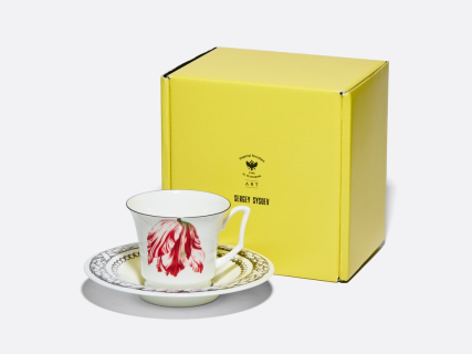 Подарочный набор чашка с блюдцем, форма Юлия рисунок Сысоев. Волшебный сад III арт. 81.30914.00.1, 