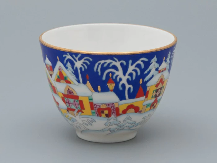 Чашка с блюдцем чайная 250 мл форма Весенняя рисунок Зимняя сказка арт. 81.10473.00.1, 