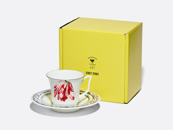 Подарочный набор чашка с блюдцем, форма Юлия рисунок Сысоев. Волшебный сад III арт. 81.30914.00.1, 