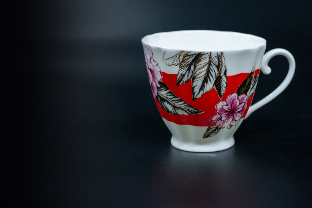 Чашка с блюдцем Красная Роза, на форме Гвоздика, арт 61.20991.00.1, 