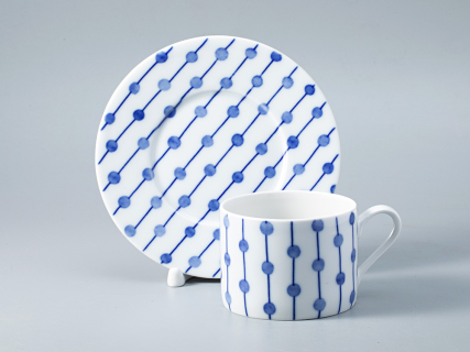 Чашка с блюдцем форма Соло рисунок Реки России. Лена арт. 81.28757.00.1, 