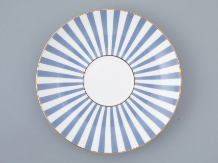 Чашка с блюдцем чайная форма Ландыш рисунок Да и нет Серый, арт. 81.32281.00.1, 