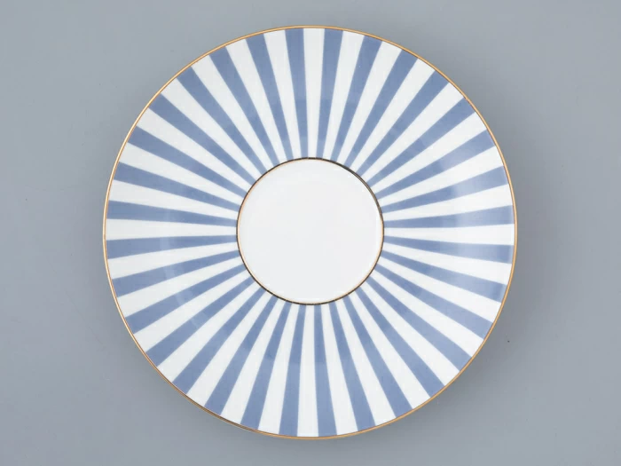 Чашка с блюдцем чайная форма Ландыш рисунок Да и нет Серый, арт. 81.32281.00.1, 