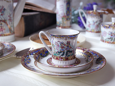 Сервиз кофейный Вертикаль Русский балет, 6 персон 22 предмета, арт. 81.14263.00.1