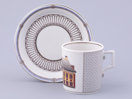 Сервиз чайный на 6 персон 21 предмет, форма Гербовая, рисунок Серебряный город, арт. 81.32583.00.1, 