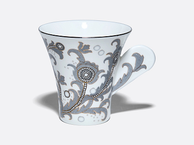 Чашка с блюдцем 225 мл в подарочной упаковке, форма Модерн, рисунок Жемчужный арт 81.10805.00.1