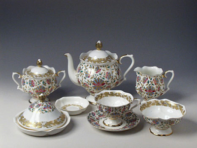 Сервиз чайный Наташа Розовые цветы, 6 персон 23 предмета, арт. 81.13876.00.1